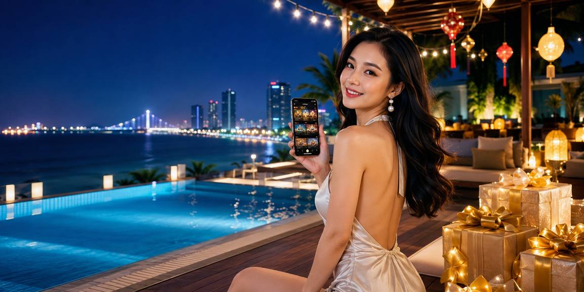 Người dùng tại Đà Nẵng thao tác ứng dụng casino trên điện thoại