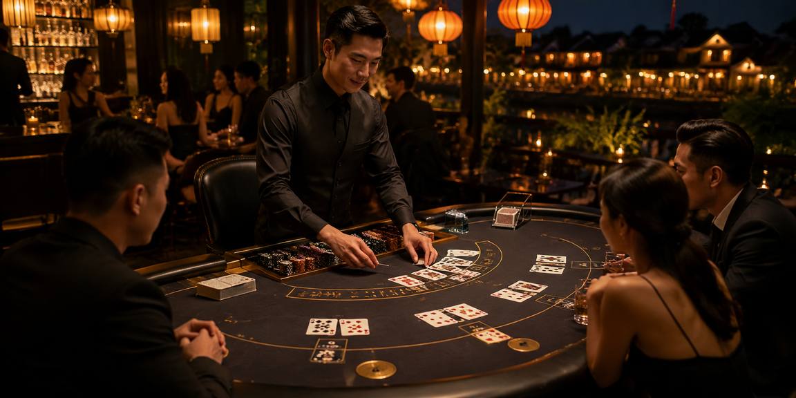 Không khí sòng bài casino lãng mạn phong cách Hội An