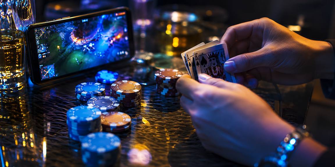 Bàn chơi poker casino neon — live dealer trực tuyến