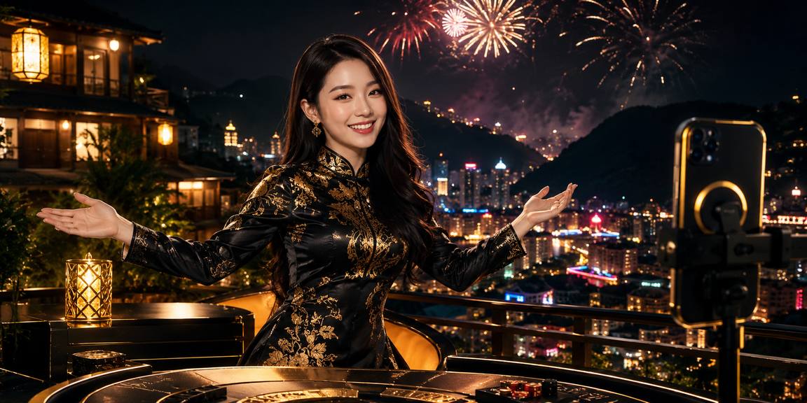 Người chơi roulette mặc áo dài Việt Nam — phong cách casino châu Á